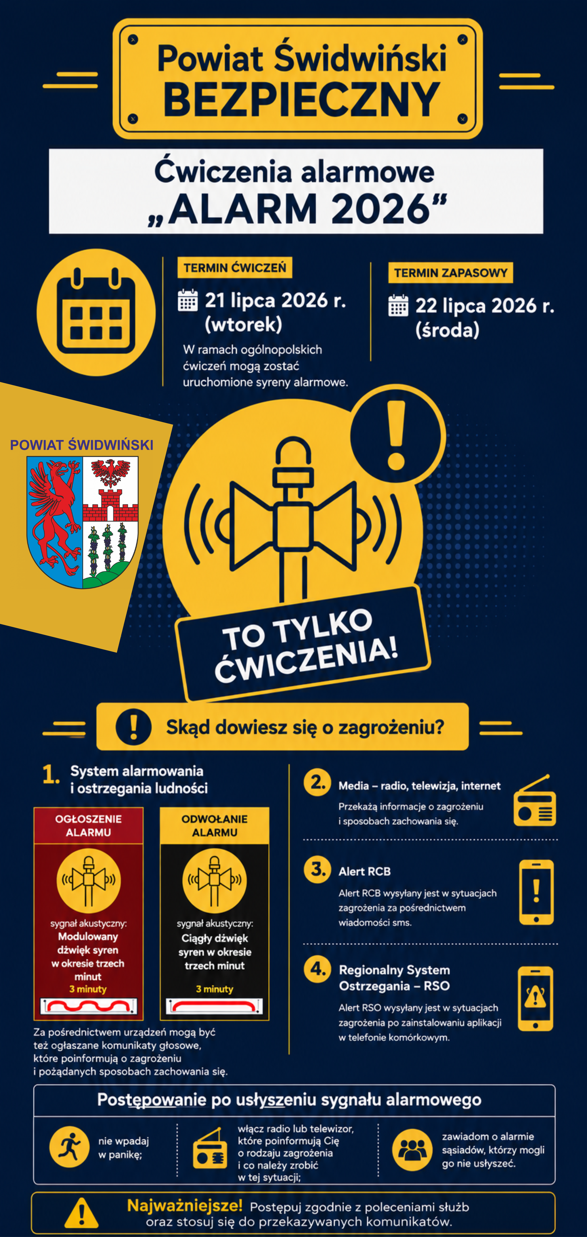 Ćwiczenia alarmowe - Alarm 2026