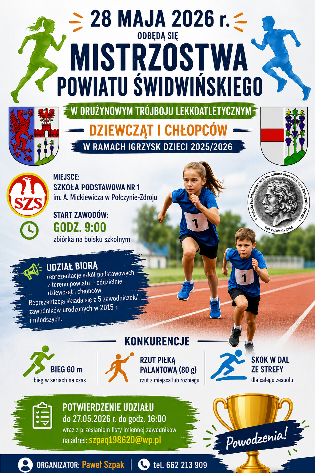 Plakat tr&oacute;jb&oacute;j lekkoatletyczny 28-05-26