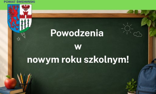 Tablica szkolna - początek nowego roku szkolnego.