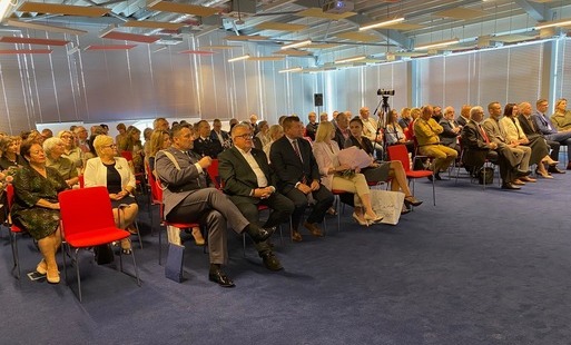 kadr z uroczystości z okazji 5-lecia centrum nauki Cordis w Świdwinie