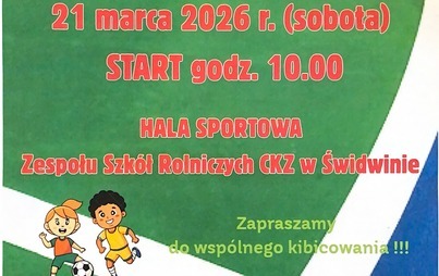 plakat promujący XXXV turniej piłkarski o puchar Starosty Świdwińskiego